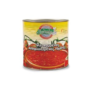 Τοματάκια κομμένα αποφλοιωμένα