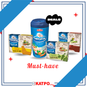 Vegeta πακέτο μπαχαρικό αλατιέρα και κύβοι ελαιόλαδου